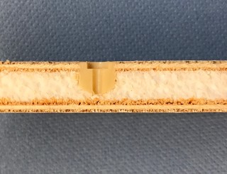 Sandwich panel with injected reinforcement using Polyuera adhesive